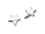 White Ice™ Sterling Silver Diamond Star Earrings