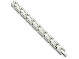 Chisel Stainless Steel Brushed and Polished Bracelet - 8.5 inches