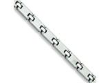 Chisel Stainless Steel Brushed and Polished Bracelet - 8.5 inches
