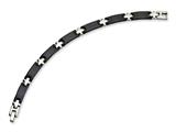 Chisel Stainless Steel Black Plated Bracelet - 8.25 inches