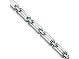 Chisel Stainless Steel Brushed and Polished Bracelet - 8.5 inches