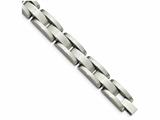 Chisel Stainless Steel Brushed and Polished Bracelet - 8 inches