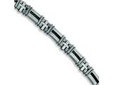 Chisel Stainless Steel Black Plated Bracelet - 9.5 inches