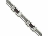 Chisel Stainless Steel Carbon Fiber Bracelet - 9 inches