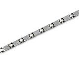 Chisel Stainless Steel Grey Carbon Fiber Bracelet - 8.5 inches