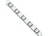 Chisel Stainless Steel Brushed and Polished Bracelet - 8.5 inches
