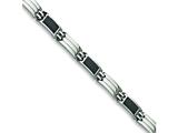 Chisel Stainless Steel Carbon Fiber Bracelet - 8.5 inches