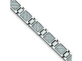 Chisel Stainless Steel Grey Carbon Fiber Bracelet - 8.5 inches