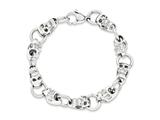 Chisel Stainless Steel Polished Skull Bracelet - 8.75 inches