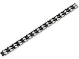 Chisel Stainless Steel Black Rubber Bracelet - 8.75 inches