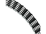 Chisel Stainless Steel Black Rubber Bracelet - 8.75 inches