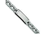 Chisel Stainless Steel Black Rubber ID Bracelet - 9 inches
