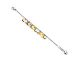 Chisel Stainless Steel and Gold and Rose Color IP - 7 inches