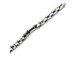 Chisel Stainless Steel Black and Gold Colored Carbon Fiber Bracelet - 8.75 inches