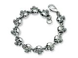 Chisel Stainless Steel Skull Bracelet - 8 inches
