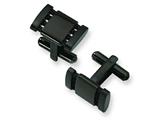 Chisel Stainless Steel Black-plated Cuff Links
