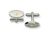 Chisel Stainless Steel 18k Accent Cuff Links