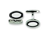 Chisel Stainless Steel Enameled Cuff Links