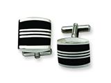 Chisel Stainless Steel Enameled Cuff Links