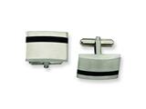 Chisel Stainless Steel Black Accent Cuff Links