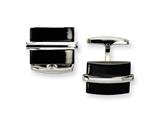 Chisel Stainless Steel Black Plated Cuff Links