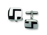 Chisel Stainless Steel Enameled Cuff Links