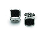 Chisel Stainless Steel Carbon Fiber Cuff Links