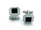 Chisel Stainless Steel Carbon Fiber Cuff Links