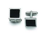 Chisel Stainless Steel Carbon Fiber Cuff Links