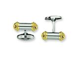 Chisel Stainless Steel 24k Gold Plating Cuff Links