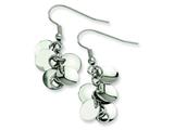 Chisel Stainless Steel Fancy Circle Dangle Earrings