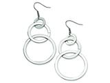 Chisel Stainless Steel Interlocking Circle Dangle Earrings