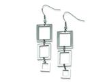 Chisel Stainless Steel Rectangle Dangle Earrings