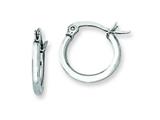 Chisel Stainless Steel 12mm Diameter Hoop Earrings