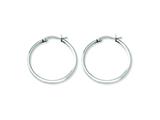 Chisel Stainless Steel 30 mm Diameter Hoop Earrings