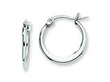 Chisel Stainless Steel 14mm Diameter Hoop Earrings
