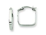 Chisel Stainless Steel 20mm Sqaure Hoop Earrings