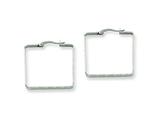 Chisel Stainless Steel 30mm Square Hoop Earrings