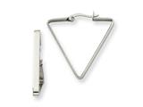 Chisel Stainless Steel 30mm Triangle Shaped Hoop Earrings
