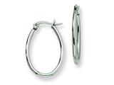 Chisel Stainless Steel 18mm Diameter Oval Hoop Earrings