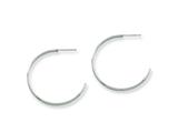 Chisel Stainless Steel 30mm Diameter J Hoop Post Earrings