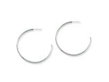 Chisel Stainless Steel 40mm Diameter J Hoop Post Earrings