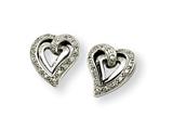 Chisel Stainless Steel CZ Earrings