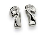 Chisel Stainless Steel CZ Earrings