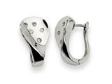 Chisel Stainless Steel CZ Earrings