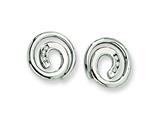 Chisel Stainless Steel CZ Earrings