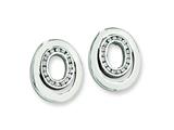 Chisel Stainless Steel CZ Earrings