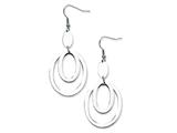 Chisel Stainless Steel Fancy Oval Dangle Earrings