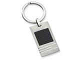 Chisel Stainless Steel Black Carbon Fiber Key Chain