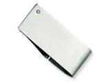 Chisel Stainless Steel Diamond Accent Money Clip